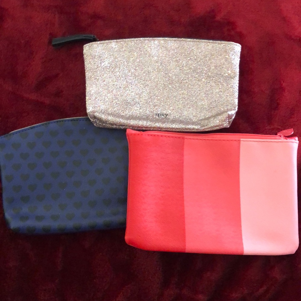 Three small makeup (Ipsy) bags